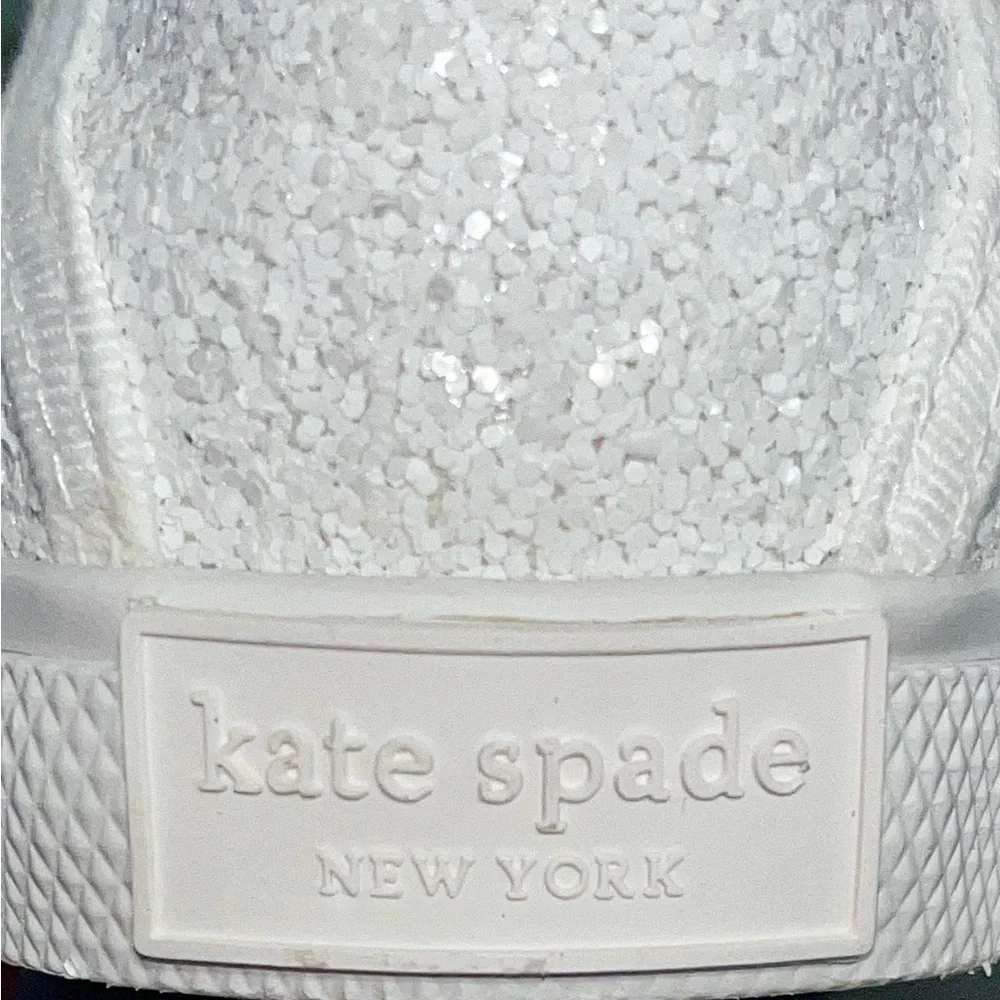Kate Spade-Trista Glitter Sneaker in white size 8 1/2 - Picture 11 of 16